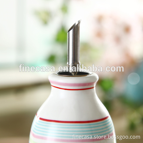 Elegant Ceramic Olive Oil Bottle of Mary Garden